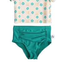 Load image into Gallery viewer, 3 Pieces Set Baby Kid Girls Flower Print Tops Solid Color Shorts And Hats Wholesale 220606137
