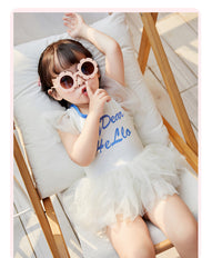 Load image into Gallery viewer, Baby Kid Girls Letters Beach Rompers Swimwears Wholesale 220606144

