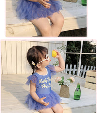 Load image into Gallery viewer, Baby Kid Girls Letters Beach Rompers Swimwears Wholesale 220606144

