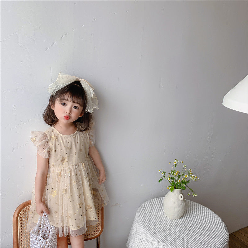 Baby Kid Girls Love heart Star Dresses Wholesale 220606146