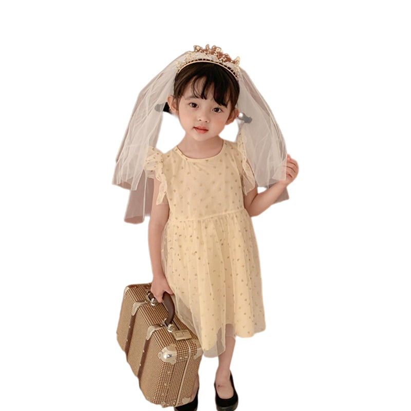 Baby Kid Girls Love heart Star Dresses Wholesale 220606158
