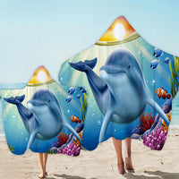Load image into Gallery viewer, Unisex Rainbow Animals Cartoon Print Beach Accessories Blankets Wholesale 220606167

