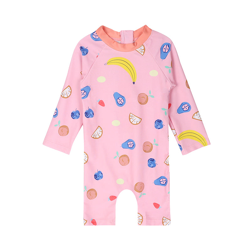 Baby Kid Girls Fruit Print Beach Jumpsuits Swimwears Wholesale 220606172