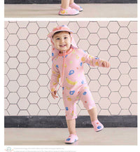 Load image into Gallery viewer, Baby Kid Girls Fruit Print Beach Jumpsuits Swimwears Wholesale 220606172
