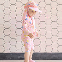 Load image into Gallery viewer, Baby Kid Girls Fruit Print Beach Jumpsuits Swimwears Wholesale 220606172
