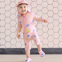 Load image into Gallery viewer, Baby Kid Girls Fruit Print Beach Jumpsuits Swimwears Wholesale 220606172
