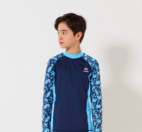 Load image into Gallery viewer, 3 Pieces Set Kid Big Kid Boys Beach Letters Plant Print Tops Shorts And Swimwears And Hats Wholesale 220606194
