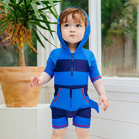 Load image into Gallery viewer, Baby Kid Boys Color-blocking Beach Rompers Swimwears Wholesale 220606208
