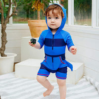 Load image into Gallery viewer, Baby Kid Boys Color-blocking Beach Rompers Swimwears Wholesale 220606208
