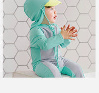 Load image into Gallery viewer, Baby Kid Unisex Color-blocking Beach Jumpsuits Swimwears Wholesale 220606211
