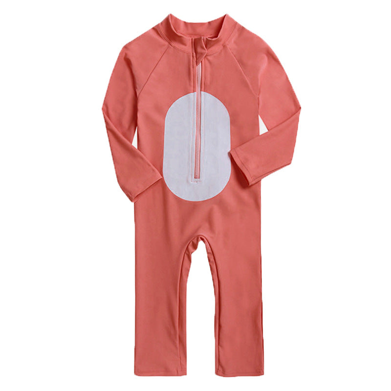 Baby Kid Unisex Color-blocking Beach Jumpsuits Swimwears Wholesale 220606211