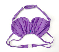 Load image into Gallery viewer, 4 Pieces Set Kid Girls Beach Solid Color Tank Tops And Fish scales Cartoon Shorts And Skirts Swimwears And Headwear Wholesale 22060624
