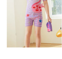 Load image into Gallery viewer, Baby Kid Girls Letters Color-blocking Flamingo Star Unicorn Print Beach Rompers Swimwears Wholesale 220606240
