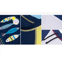 Load image into Gallery viewer, 3 Pieces Set Kid Boys Beach Animals Cartoon Print Tops And Shorts And Hats Swimwears Wholesale 22060625
