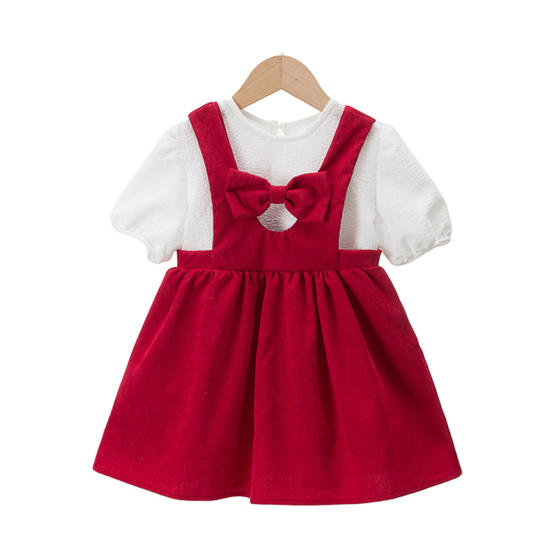 2 Pieces Set Baby Kid Girls Solid Color Tops And Dresses Wholesale 220606257