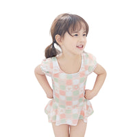 Load image into Gallery viewer, Kid Girls Flower Cartoon Print Beach Rompers Swimwears Wholesale 22060628
