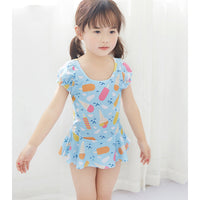 Load image into Gallery viewer, Kid Girls Flower Cartoon Print Beach Rompers Swimwears Wholesale 22060628
