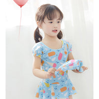 Load image into Gallery viewer, Kid Girls Flower Cartoon Print Beach Rompers Swimwears Wholesale 22060628

