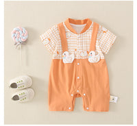 Load image into Gallery viewer, Baby Unisex Checked Animals Jumpsuits Wholesale 220606345
