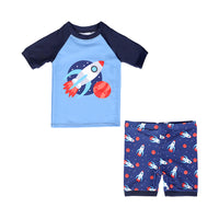 Load image into Gallery viewer, Baby Kid Boys Striped Car Cartoon Print Beach Swimwears Wholesale 220606356
