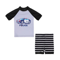 Load image into Gallery viewer, Baby Kid Boys Striped Car Cartoon Print Beach Swimwears Wholesale 220606356
