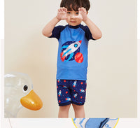 Load image into Gallery viewer, Baby Kid Boys Striped Car Cartoon Print Beach Swimwears Wholesale 220606356
