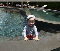 Load image into Gallery viewer, Baby Kid Unisex Animals Cartoon Print Beach Rompers Swimwears Wholesale 22060636
