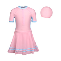 Load image into Gallery viewer, Kid Big Kid Girls Striped Rompers Swimwears And Hats Wholesale 220606417
