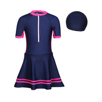 Load image into Gallery viewer, Kid Big Kid Girls Striped Rompers Swimwears And Hats Wholesale 220606417
