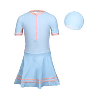 Load image into Gallery viewer, Kid Big Kid Girls Striped Rompers Swimwears And Hats Wholesale 220606417
