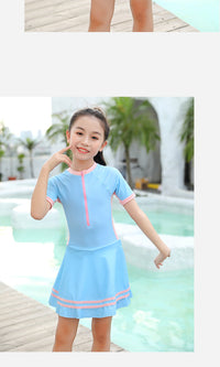 Load image into Gallery viewer, Kid Big Kid Girls Striped Rompers Swimwears And Hats Wholesale 220606417
