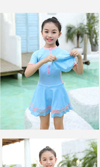 Load image into Gallery viewer, Kid Big Kid Girls Striped Rompers Swimwears And Hats Wholesale 220606417
