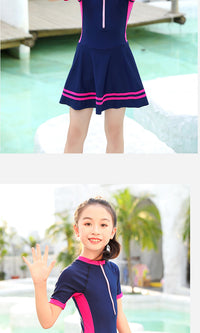 Load image into Gallery viewer, Kid Big Kid Girls Striped Rompers Swimwears And Hats Wholesale 220606417
