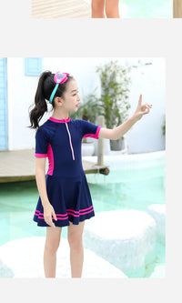 Load image into Gallery viewer, Kid Big Kid Girls Striped Rompers Swimwears And Hats Wholesale 220606417

