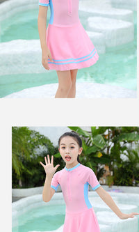 Load image into Gallery viewer, Kid Big Kid Girls Striped Rompers Swimwears And Hats Wholesale 220606417
