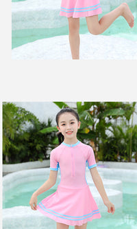 Load image into Gallery viewer, Kid Big Kid Girls Striped Rompers Swimwears And Hats Wholesale 220606417
