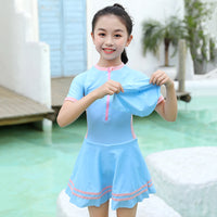 Load image into Gallery viewer, Kid Big Kid Girls Striped Rompers Swimwears And Hats Wholesale 220606417
