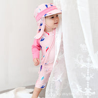 Load image into Gallery viewer, Baby Kid Girls Color-blocking Animals Print Beach Rompers Swimwears Wholesale 22060646

