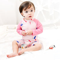 Load image into Gallery viewer, Baby Kid Girls Color-blocking Animals Print Beach Rompers Swimwears Wholesale 22060646
