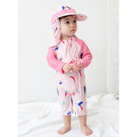 Load image into Gallery viewer, Baby Kid Girls Color-blocking Animals Print Beach Rompers Swimwears Wholesale 22060646
