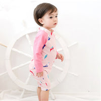 Load image into Gallery viewer, Baby Kid Girls Color-blocking Animals Print Beach Rompers Swimwears Wholesale 22060646
