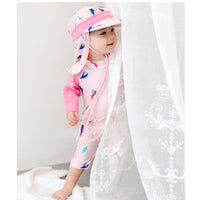 Load image into Gallery viewer, Baby Kid Girls Color-blocking Animals Print Beach Rompers Swimwears Wholesale 22060646
