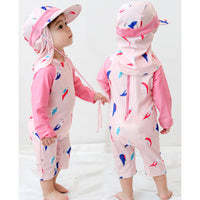 Load image into Gallery viewer, Baby Kid Girls Color-blocking Animals Print Beach Rompers Swimwears Wholesale 22060646
