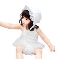 Load image into Gallery viewer, Baby Kid Girls Solid Color Lace Beach Rompers Swimwears Wholesale 22060650
