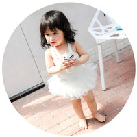 Load image into Gallery viewer, Baby Kid Girls Solid Color Lace Beach Rompers Swimwears Wholesale 22060650
