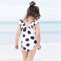 Load image into Gallery viewer, Baby Kid Girls Polka dots Print Beach Rompers Swimwears Accessories Hats Wholesale 22060651
