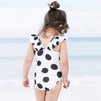 Load image into Gallery viewer, Baby Kid Girls Polka dots Print Beach Rompers Swimwears Accessories Hats Wholesale 22060651

