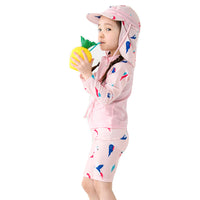 Load image into Gallery viewer, 2 Pieces Set Baby Kid Girls Beach Animals Cartoon Print Tops And Shorts Wholesale 22060652
