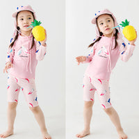 Load image into Gallery viewer, 2 Pieces Set Baby Kid Girls Beach Animals Cartoon Print Tops And Shorts Wholesale 22060652
