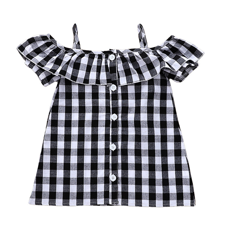 Baby Kid Girls Checked Dresses Wholesale 22060657